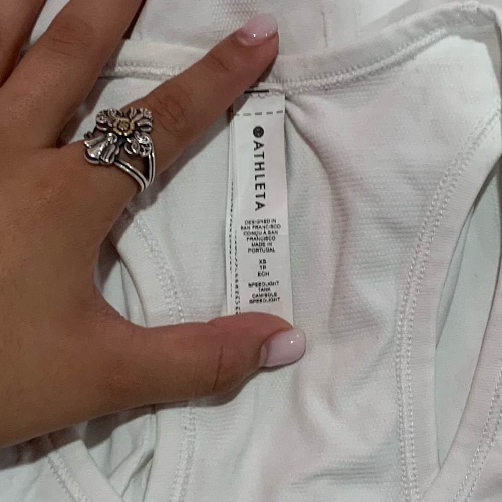 Athleta Ivory Sleeveless Top